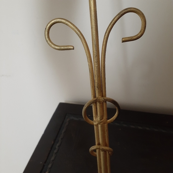 Golden/rusty  2 candle stands  14 inches - Picture 4 of 8